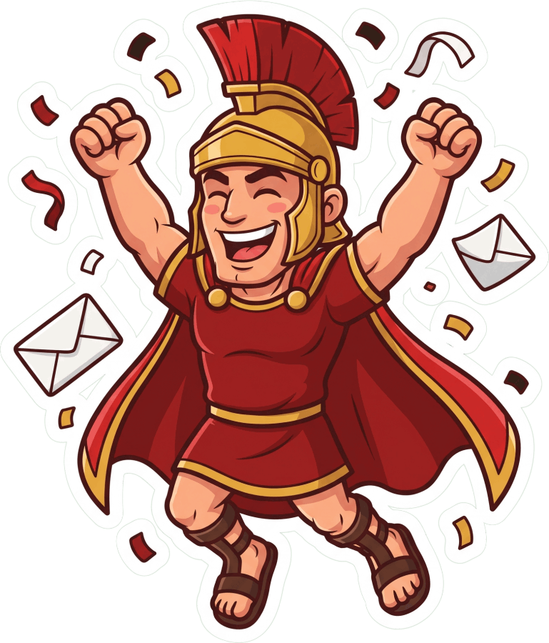 Maximus jumping for joy
